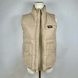 abercrombie kids Boys Puffer Vest, Tan, Size 11/12, NWT